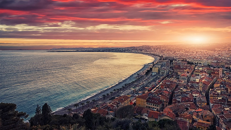 Italia, Costa Azul y España